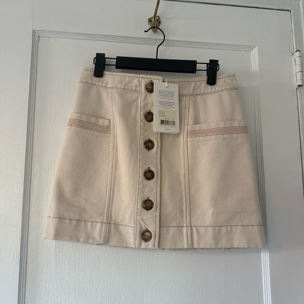 Sezane Jelena Skirt in Ecru 🤍 NWT  size 36 - Picture 3 of 8